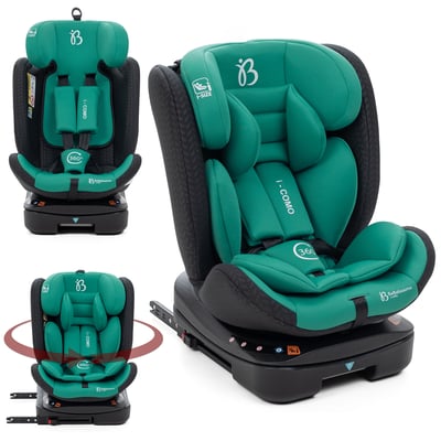 Bebelissimo - Siège auto Isofix - pivontant 360 ° - 40-150 cm -  0-36kg  i- COMO vert BEBELISSIMO J'AIME