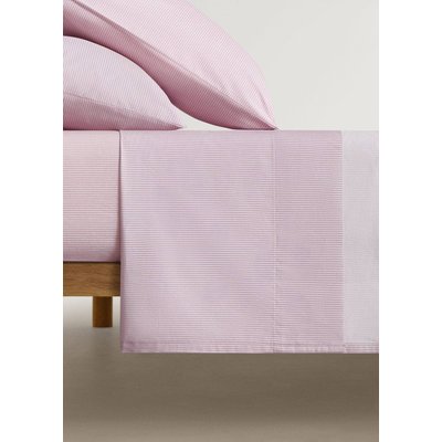 Drap-housse enfant coton percale rayures lit 90 cm MANGO HOME