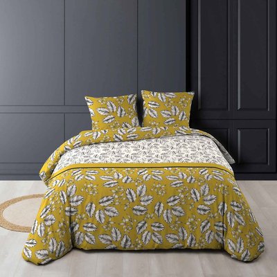 Housse de couette   Marjolaine ocre coton 52 fils DECORATIE