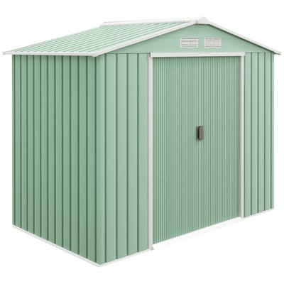 Abri de jardin - remise pour outils - cabanon porte verrouillable - tôle d'acier OUTSUNNY