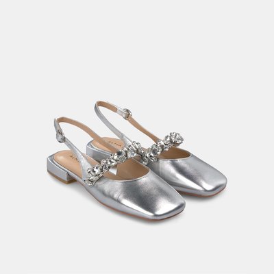 Chaussures plates à bout rond avec strass ALMA EN PENA
