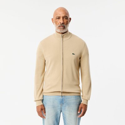 Pull zippé coton  col montant LACOSTE
