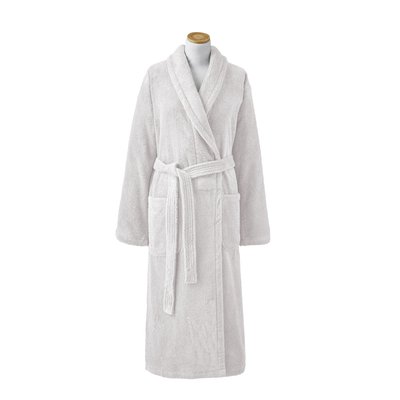 Peignoir de bain à capuche uni en coton, AQUA ESSIX