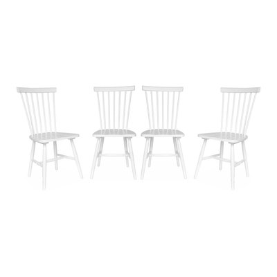 Chaise à barreaux bois d'hévéa (lot de 4) ROMIE SWEEEK
