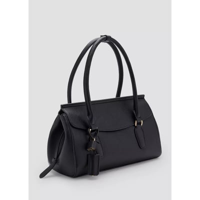 Sac bandoulière effet cuir avec détail charm MANGO