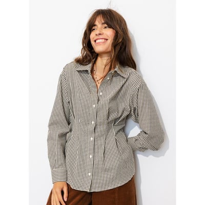Chemise cintrée à carreaux PROMOD