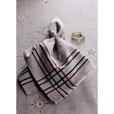 Serviettes de table en coton imprimé étoiles MANGO HOME