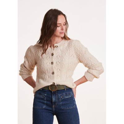 Gilet en laine et mohair à manches longues LA FEE MARABOUTEE