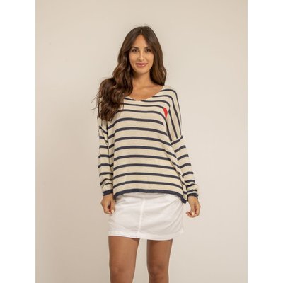 Pull Fin Motif Coeur Kela DONA LISA
