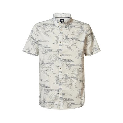 Printed Cotton Shirt with Short Sleeves PETROL INDUSTRIES