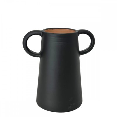 Vase décoratif en terre cuite avec anses, POTERIE GERARD LAMY