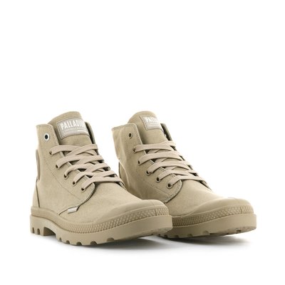 Mono Chrome High Top Trainers in Canvas PALLADIUM