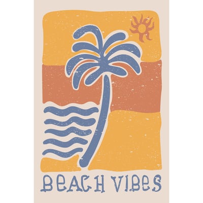 Tableau Sur Toile Beach Vibes ILLUSTRATION CEANOTHE
