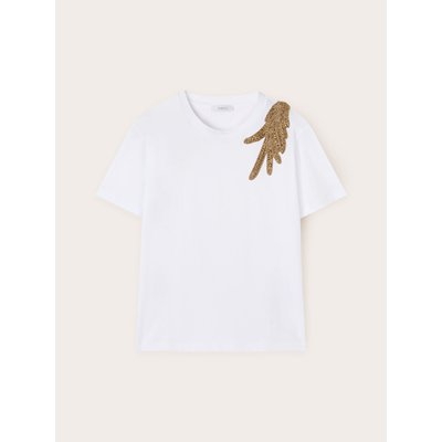 T-shirt in jersey di cotone tinta unita MOTIVI
