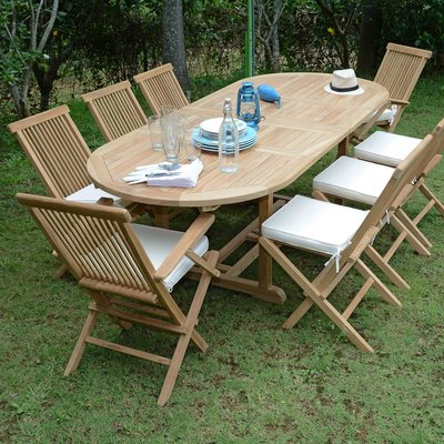 Salon de jardin en teck massif Bora-Bora, 8 places TECK ATTITUDE