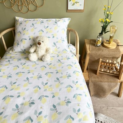 Parure de couette bébé gaze de coton bio LIMONADE LITTLE CREVETTE