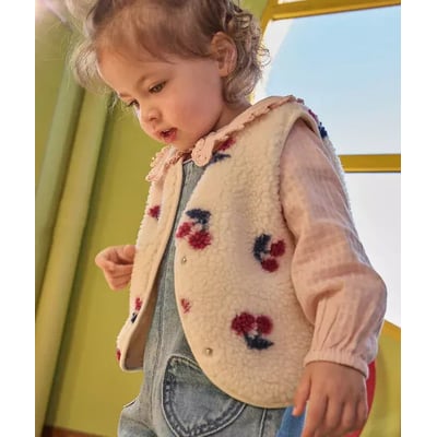 Gilet sans manches, imprimé cerises TAPE A L'OEIL