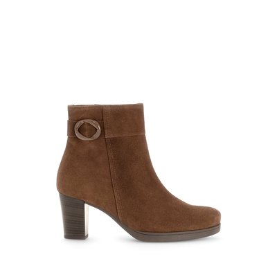 Bottines en velours à talon décroché block GABOR