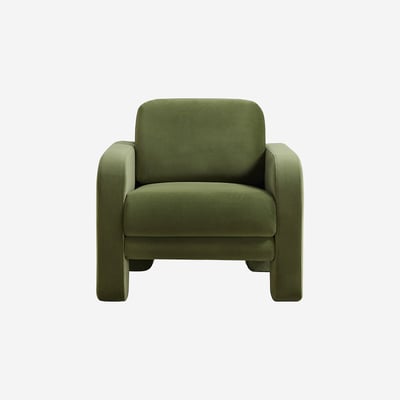 Fauteuil en velours BRAGA HABITAT