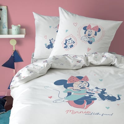 Parure de lit imprimée 100% coton, LITTLE FRIEND MINNIE MOUSE