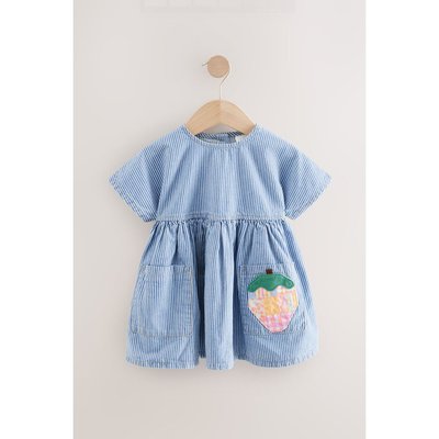 Robe en denim avec poche et fraise NEXT