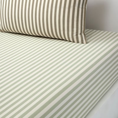 Drap housse en satin de coton orange, FIFTY-FIFTY DESFORGES
