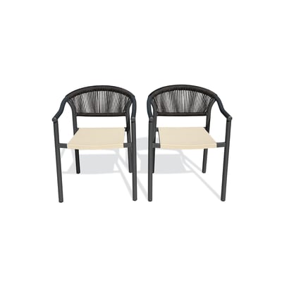 Lot de 2 fauteuils de jardin SUMBA DCB GARDEN