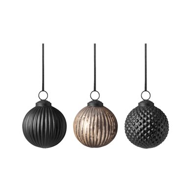 Boules De Noël En Verre, 3 Pcs. BLACK XMAS VILLEROY & BOCH