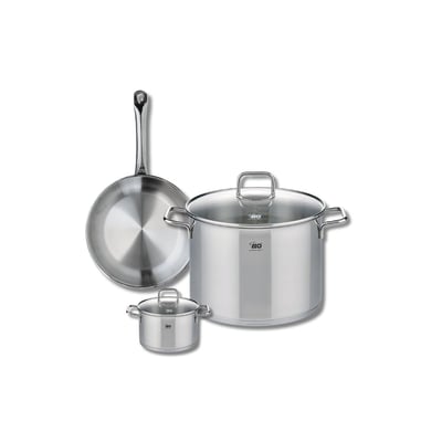 Batterie 1 poêle 24cm + 2 faitouts 12/26cm PROFI CITRIN ELO