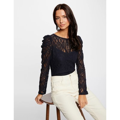 Crew Neck Blouse with Long Sleeves MORGAN