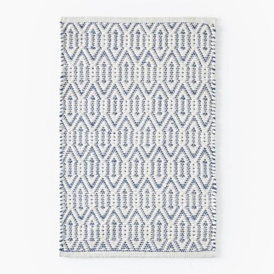 Tapis à rayures, 60x90cm, en laine et coton MONOPRIX