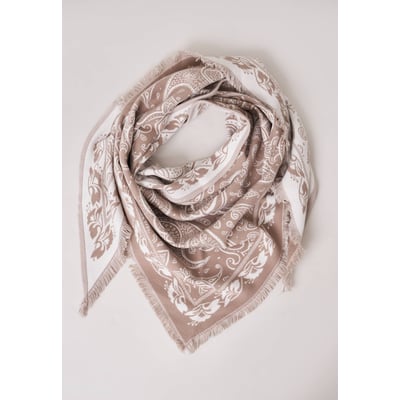 Foulard femme avec franges imprimé SYBILLE DEELUXE
