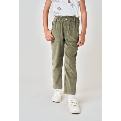 Pantalon carotte fille en 100% coton velours côtelé WENDELI DEELUXE