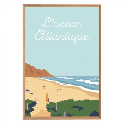 Tableau mural encadré océan atlantique 65x97 cm CEANOTHE