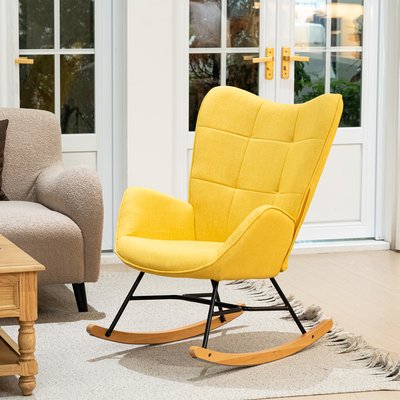 Fauteuil à bascule rocking chair style scandinave,KELAN MEUBLES COSY