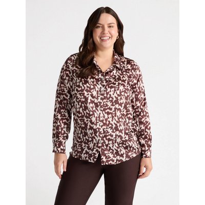 Chemise en satin à imprimé tacheté FIORELLA RUBINO
