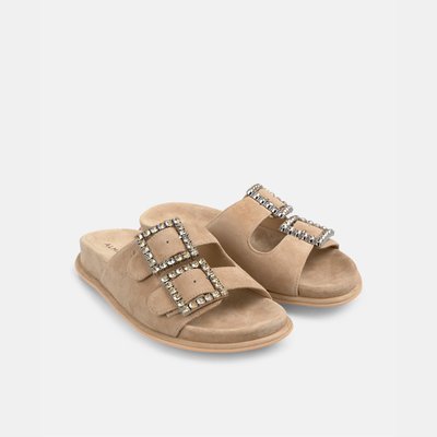 Sandales plates confort avec boucles et strass ALMA EN PENA