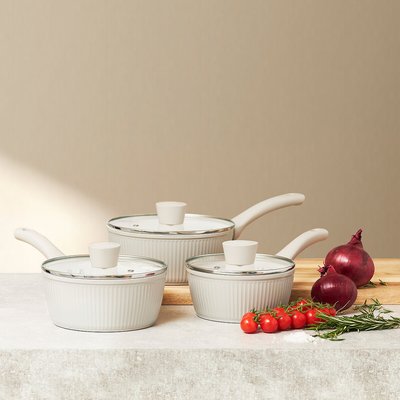 3-Piecen Ribbed Pan Set HADEN