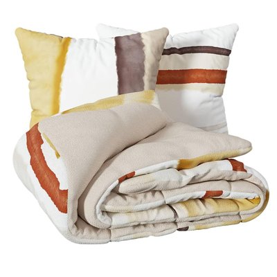 Housse couette + 2 taies Collection ethnique Rayure EDEN