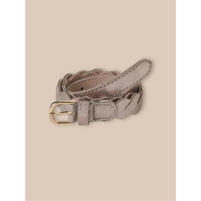 Ceinture en cuir tressé et irisé CYRILLUS