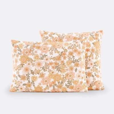 Rosemary Cotton and Washed Linen Pillowcase LA REDOUTE INTERIEURS