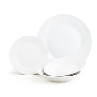 12-Piece White Porcelain Dinner Set SO'HOME