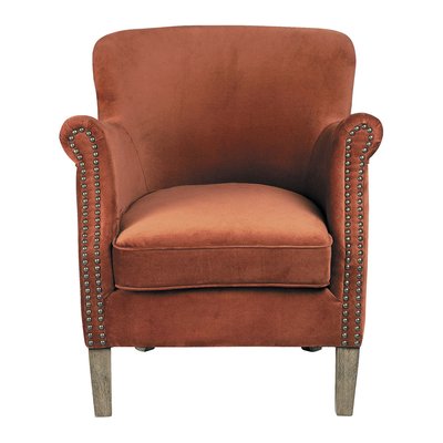Fauteuil en velours BLANC D’IVOIRE