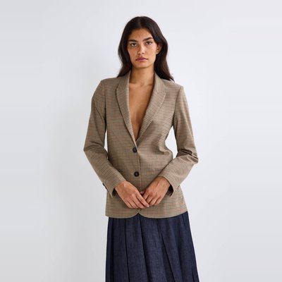 Blazer laine carreaux femme sale