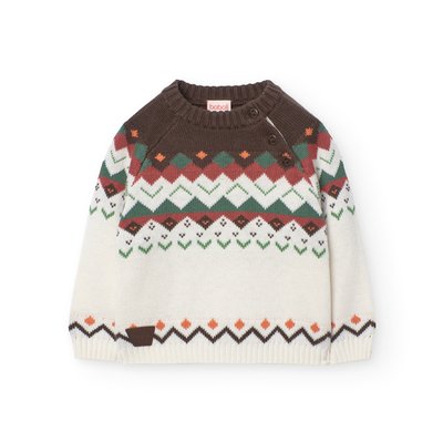 Pull imprimé géométrique et col rond BOBOLI