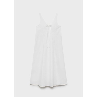 Chemise de nuit coton brodée MANGO