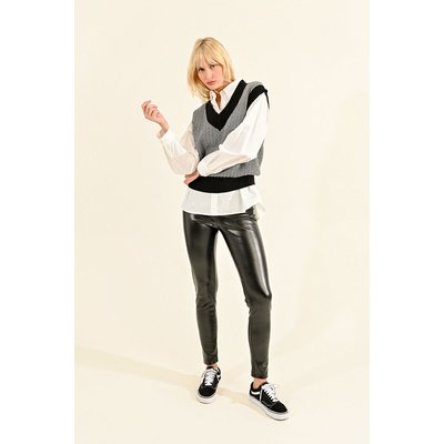 Legging simili cuir La Redoute
