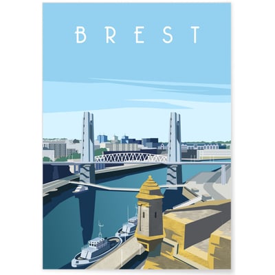 Affiche ville Brest 2 L'AFFICHERIE