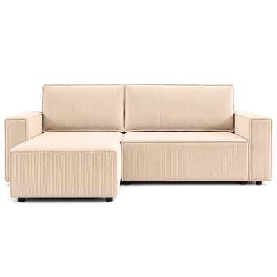 Canapé d'angle convertible velours côtelé, HECTOR BEST MOBILIER