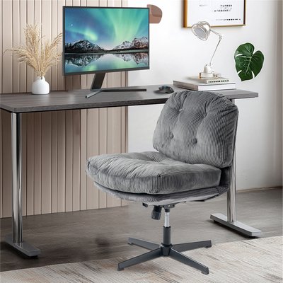 Chaise de bureau rotatif réglable en hauteur en velours côtelé, ALINTONEXOFFICE MEUBLES COSY